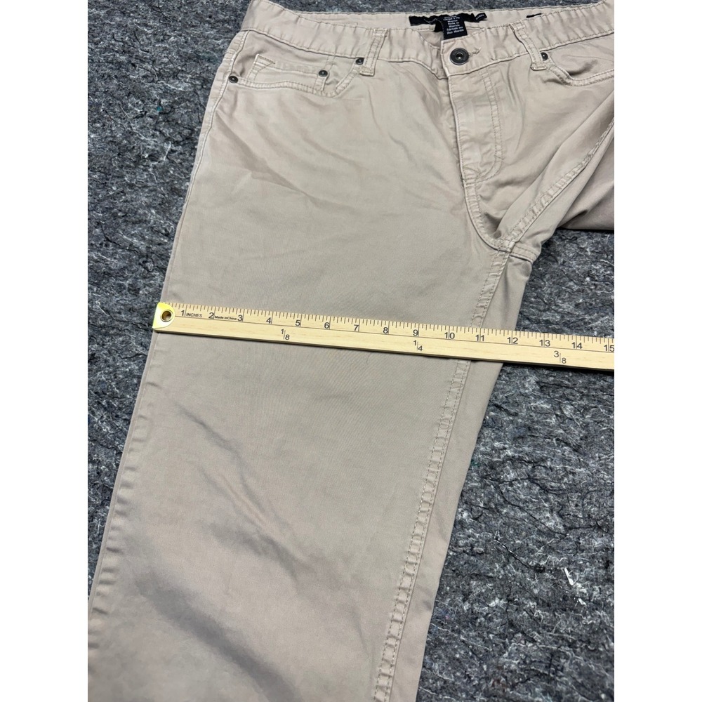 Calvin Klein Jeans Mens 34x34 Straight Leg Khaki Tan Cotton Stretch Pants - Picture 3 of 13